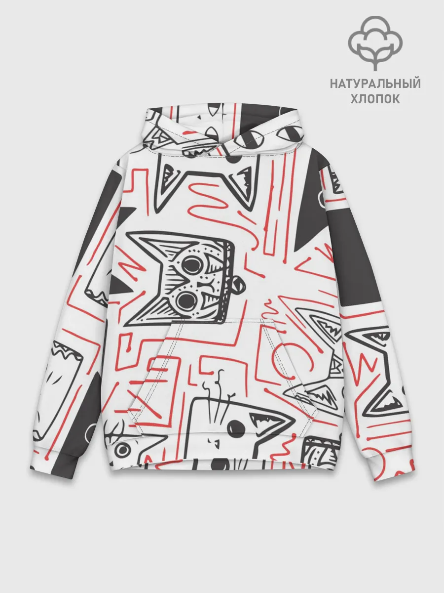 Худи мужской база хлопок / Cats