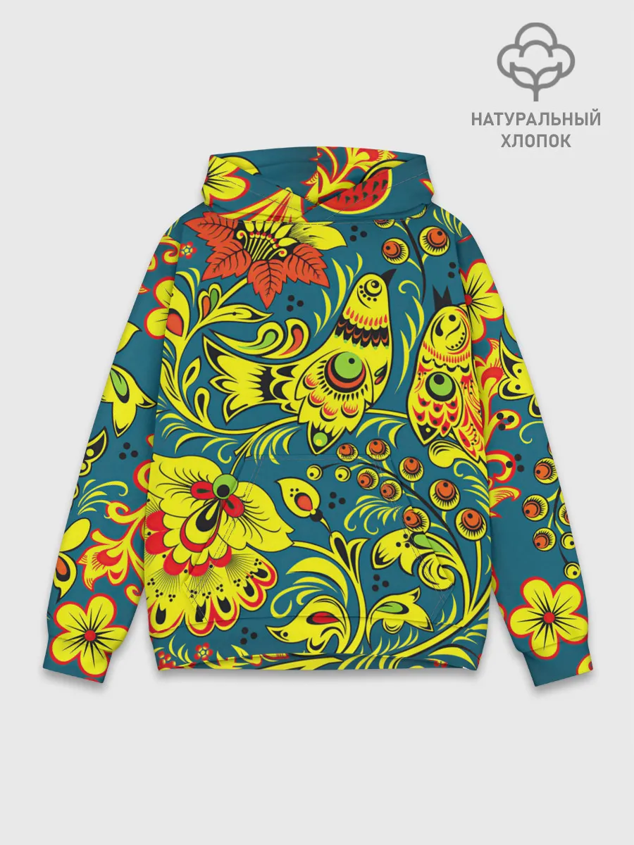 Худи мужской база хлопок / Хохлома