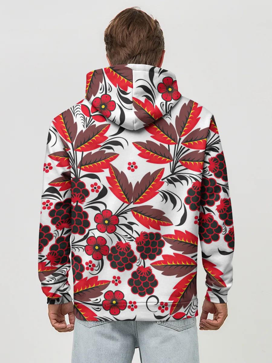 Худи мужской база хлопок / Хохлома