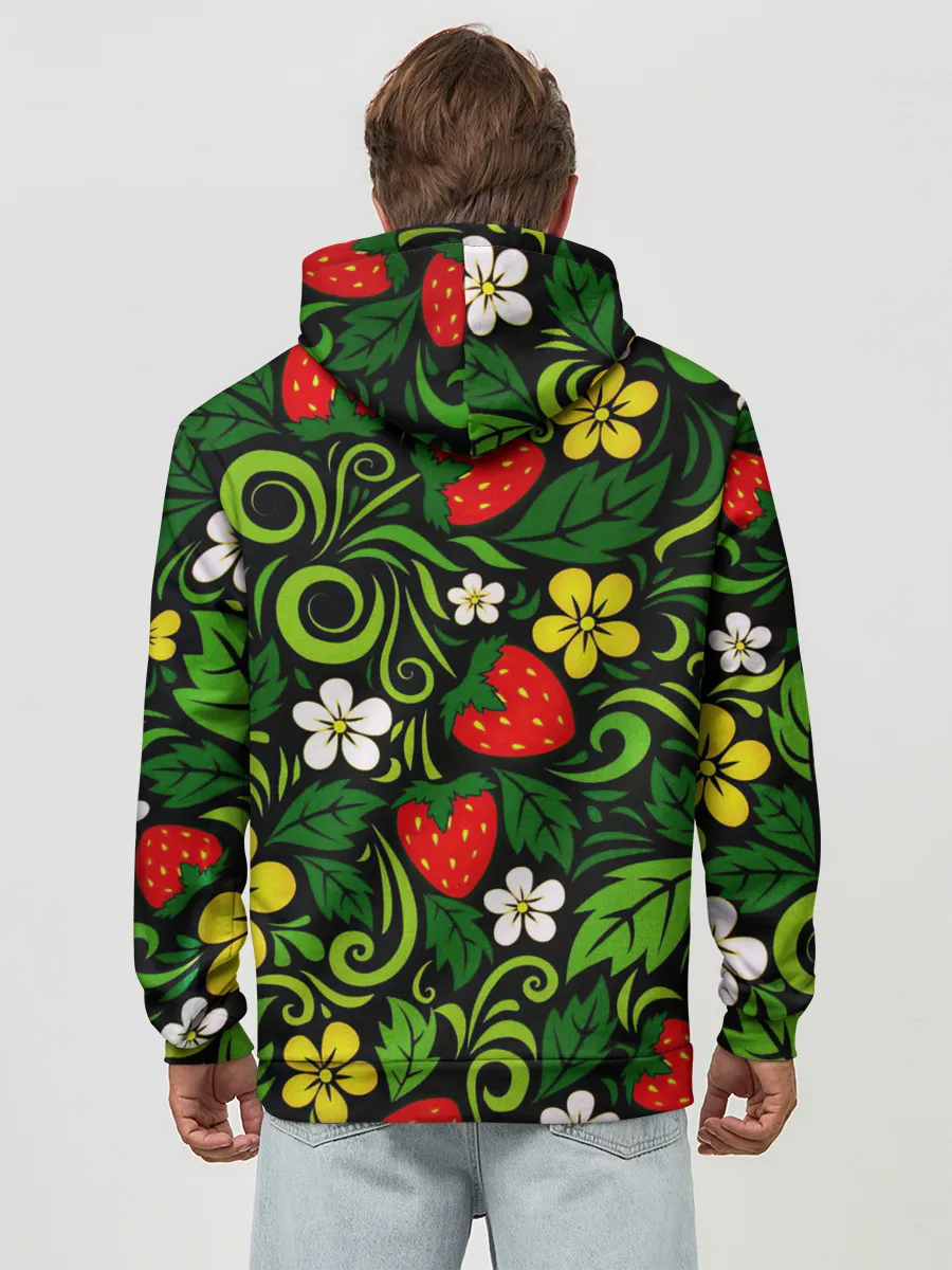 Худи мужской база хлопок / Хохлома