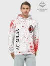 Худи мужской база хлопок / AC MILAN / МИЛАН
