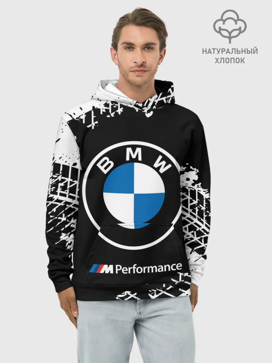 Худи мужской база хлопок / BMW / БМВ
