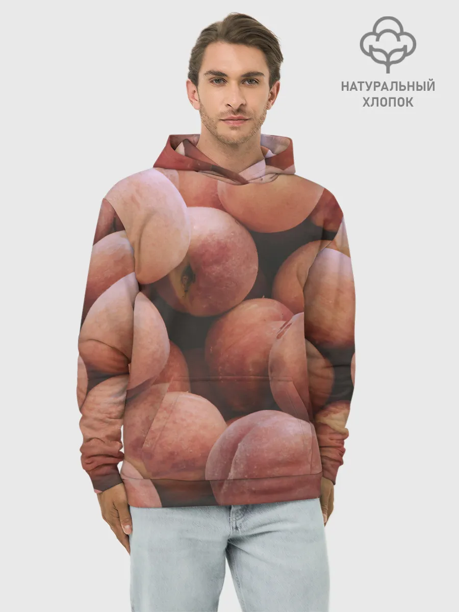 Худи мужской база хлопок / Персики.