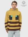 Худи мужской база хлопок / Minecraft Bee
