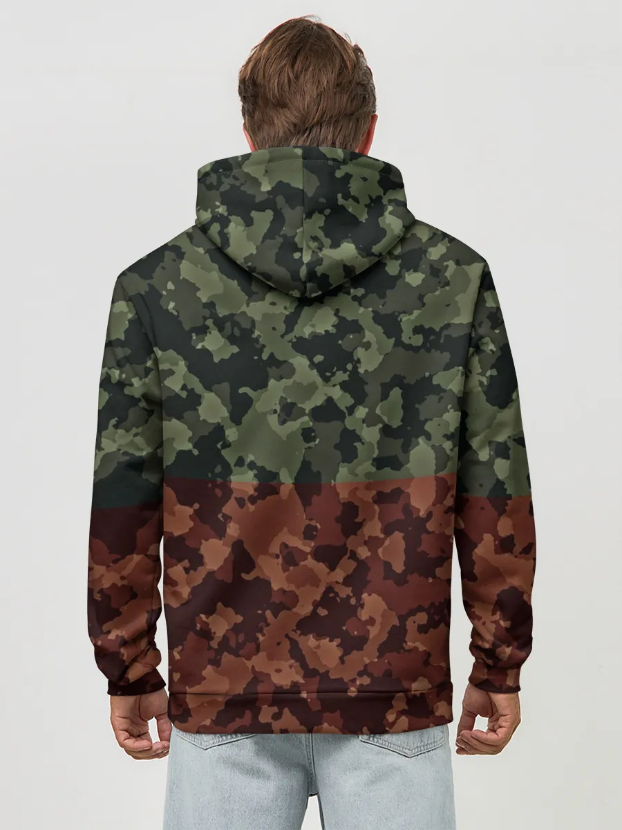 Худи мужской база хлопок / Двойной камуфляж