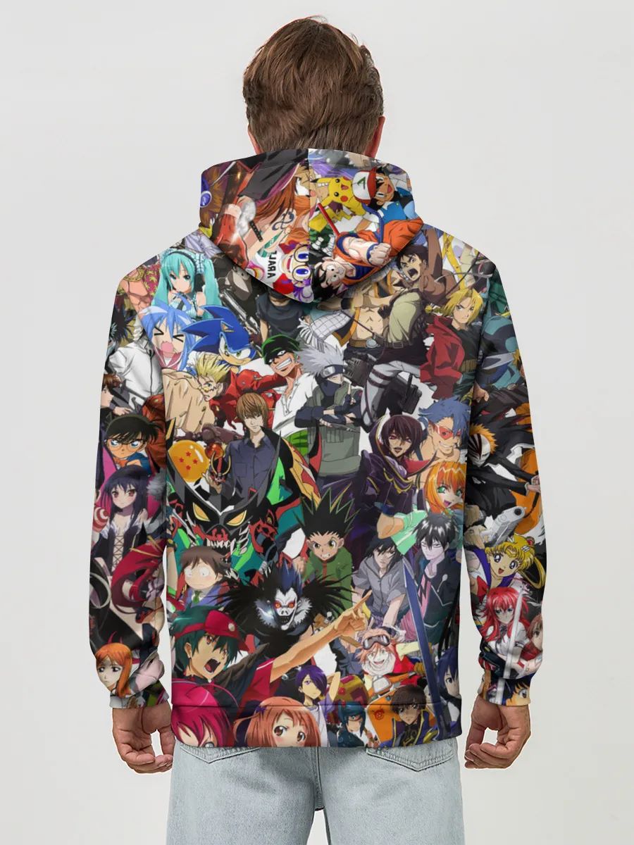 Худи мужской база хлопок / ACTION ANIME CHARACTERS!