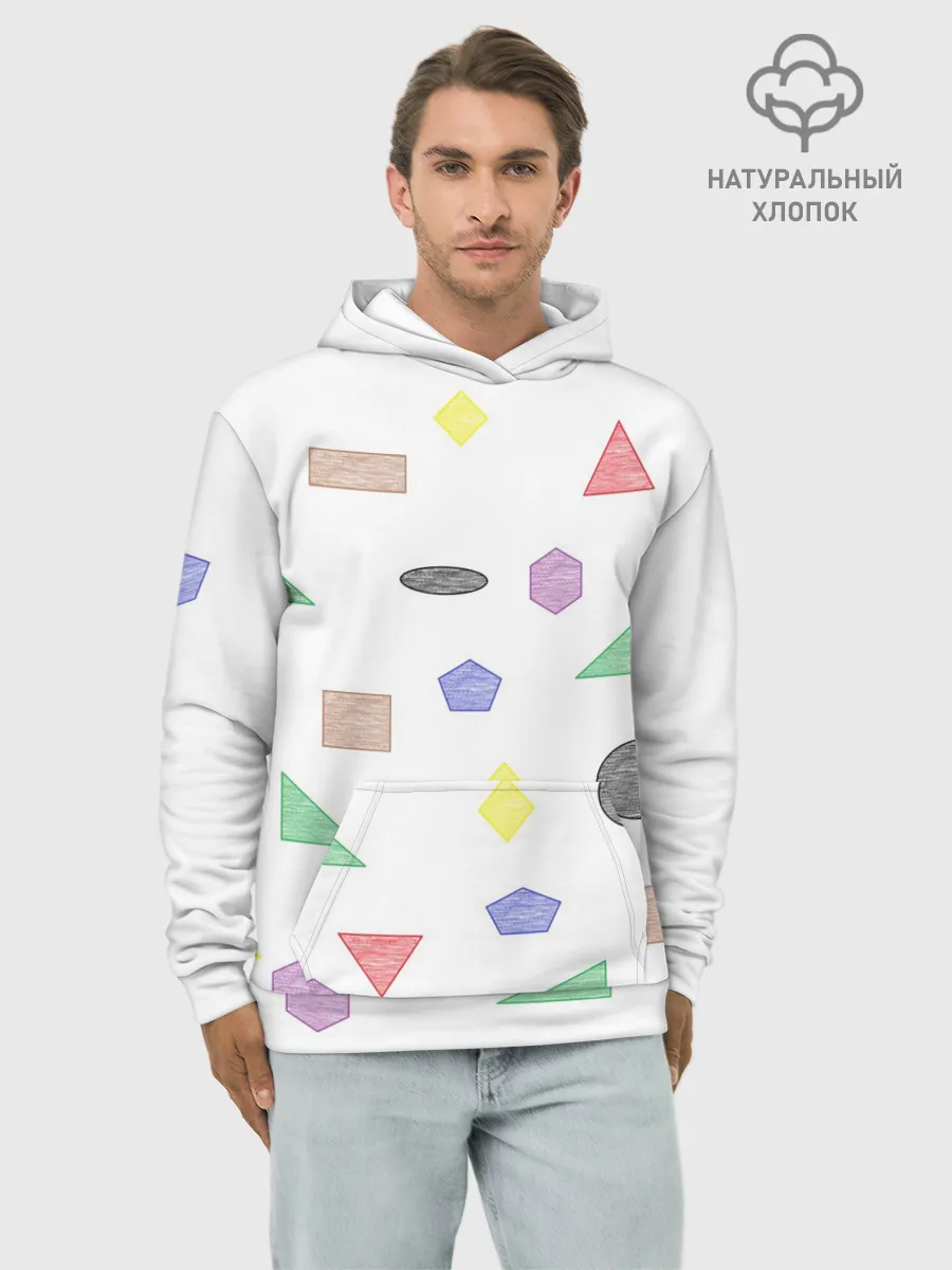 Худи мужской база хлопок / Геометрия