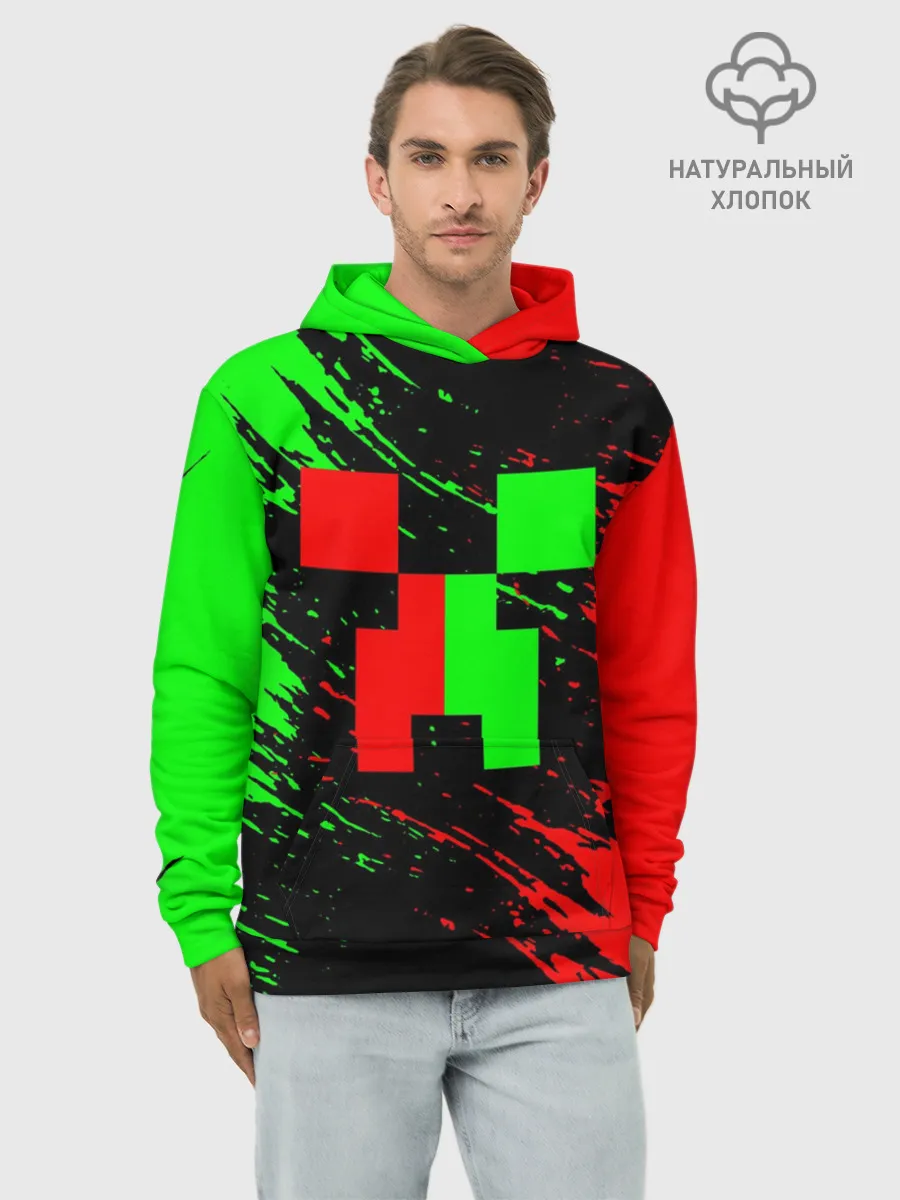 Худи мужской база хлопок / MINECRAFT