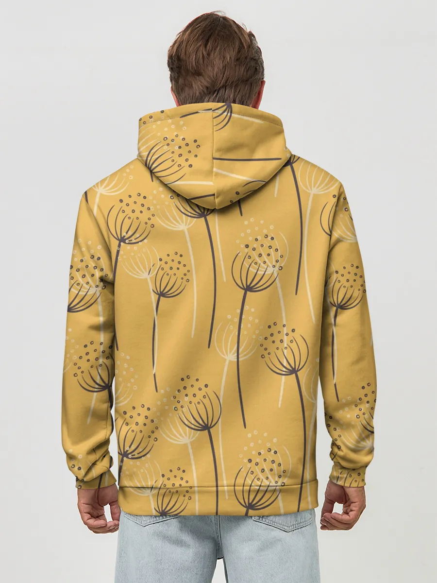 Худи мужской база хлопок / Цветы