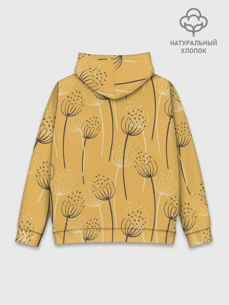 Худи мужской база хлопок / Цветы