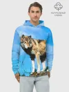 Худи мужской база хлопок / Волк