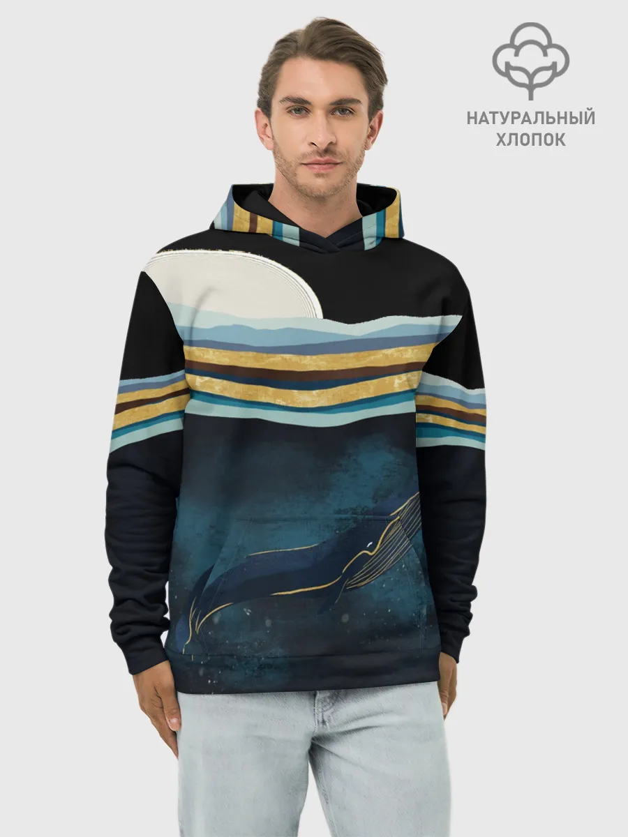 Худи мужской база хлопок / Кит