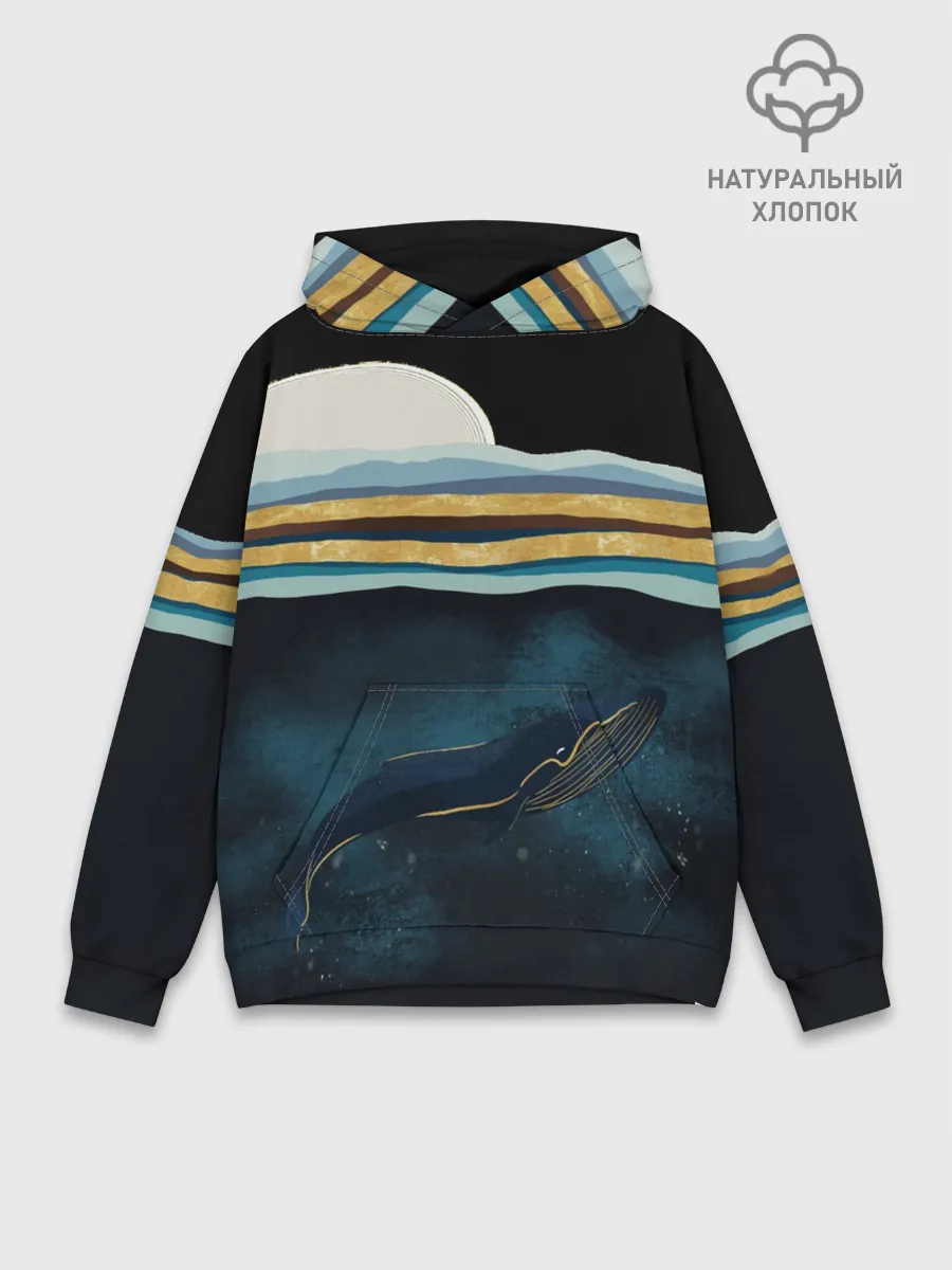 Худи мужской база хлопок / Кит