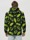 Худи мужской база хлопок / Зеленые листья