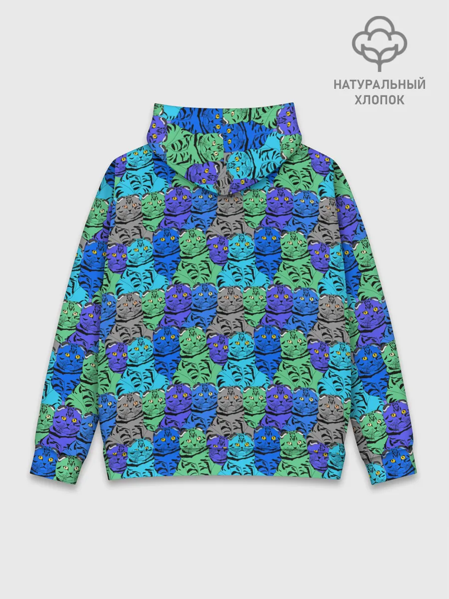 Худи мужской база хлопок / Толстый кот