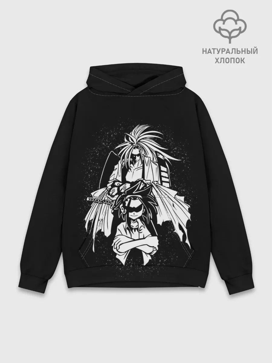 Худи мужской база хлопок / Йо Асакура и Амидамару