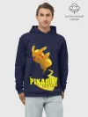 Худи мужской база хлопок / Pikachu Pika Pika