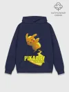 Худи мужской база хлопок / Pikachu Pika Pika