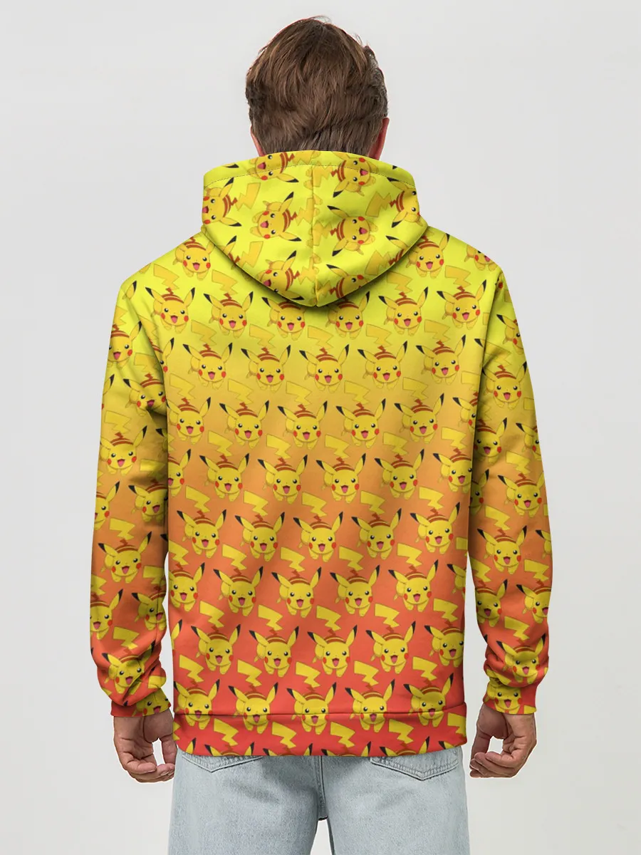 Худи мужской база хлопок / Pikachu Pika Pika