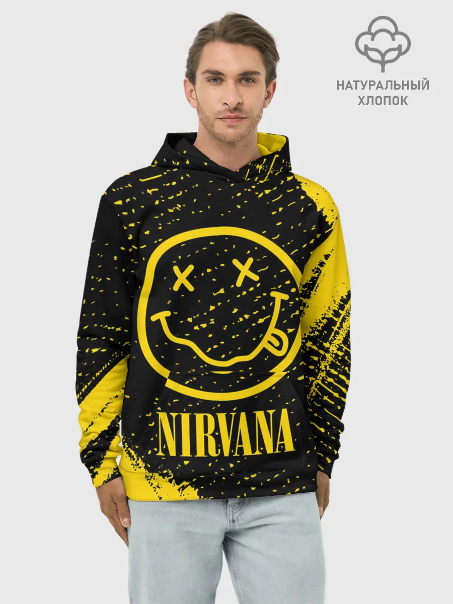 Худи мужской база хлопок / NIRVANA / НИРВАНА