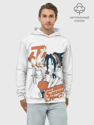 Худи мужской база хлопок / Дружба Йо и Амидамару