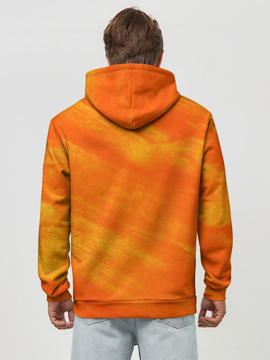 Худи мужской база хлопок / ОРАНЖЕВАЯ КРАСКА