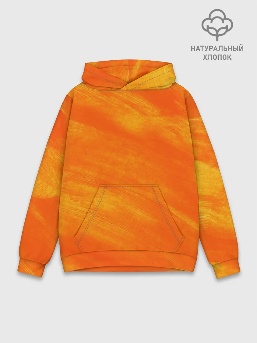 Худи мужской база хлопок / ОРАНЖЕВАЯ КРАСКА