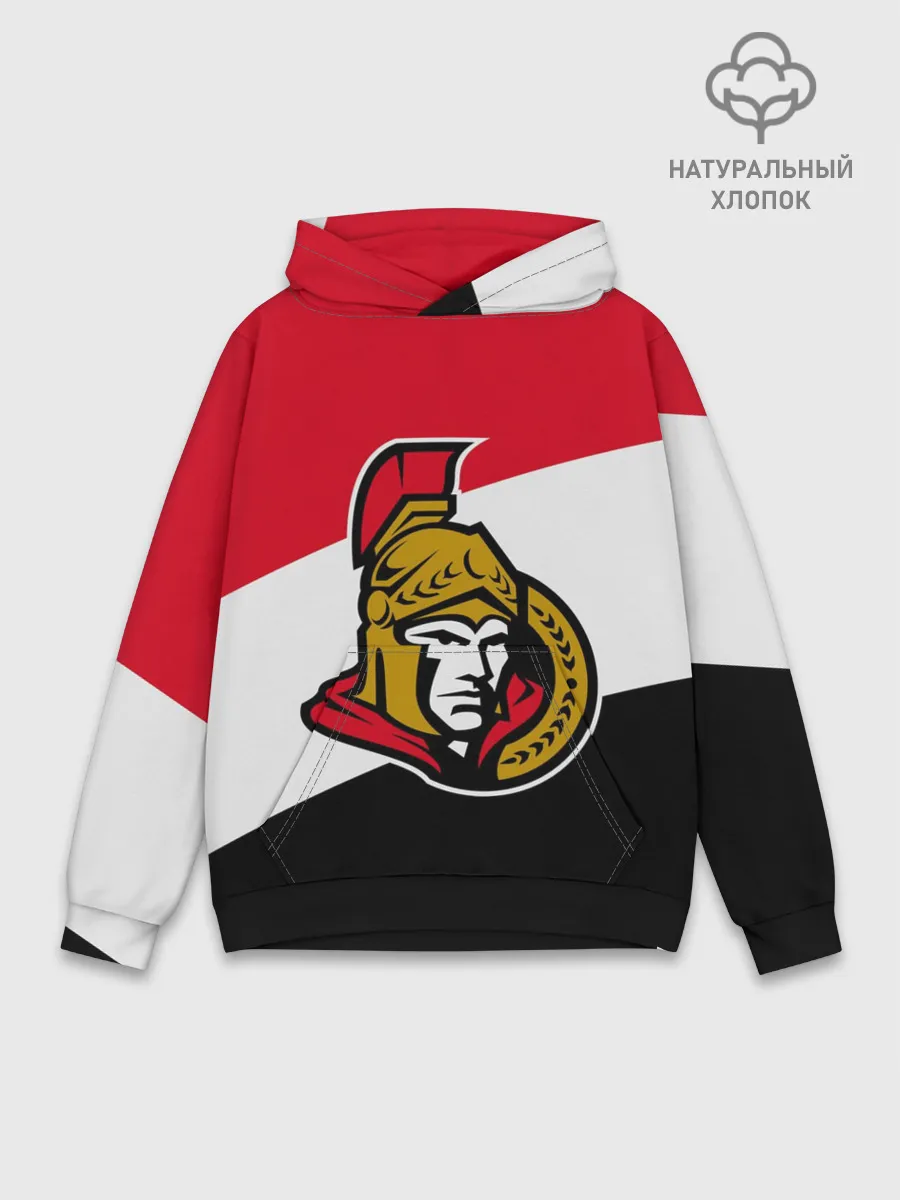 Худи мужской база хлопок / Оттава Сенаторз