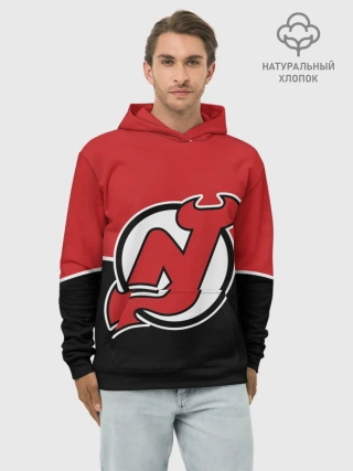 Худи мужской база хлопок / New Jersey Devils
