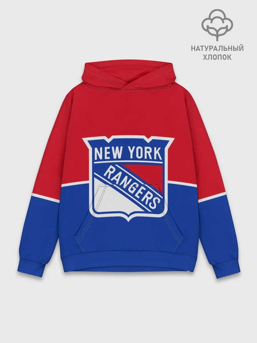 Худи мужской база хлопок / Нью-Йорк Рейнджерс
