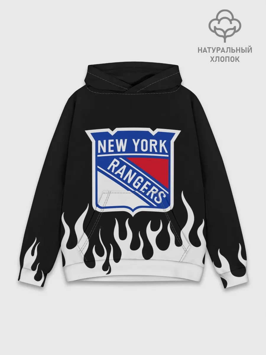 Худи мужской база хлопок / Нью-Йорк Рейнджерс