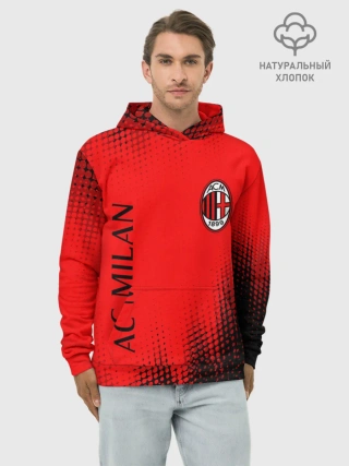 Худи мужской база хлопок / AC MILAN / МИЛАН