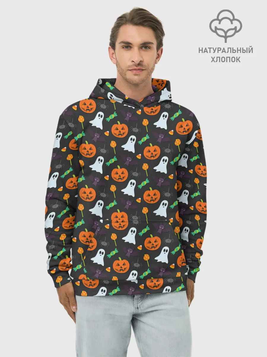 Худи мужской база хлопок / Праздничный хэллоуин