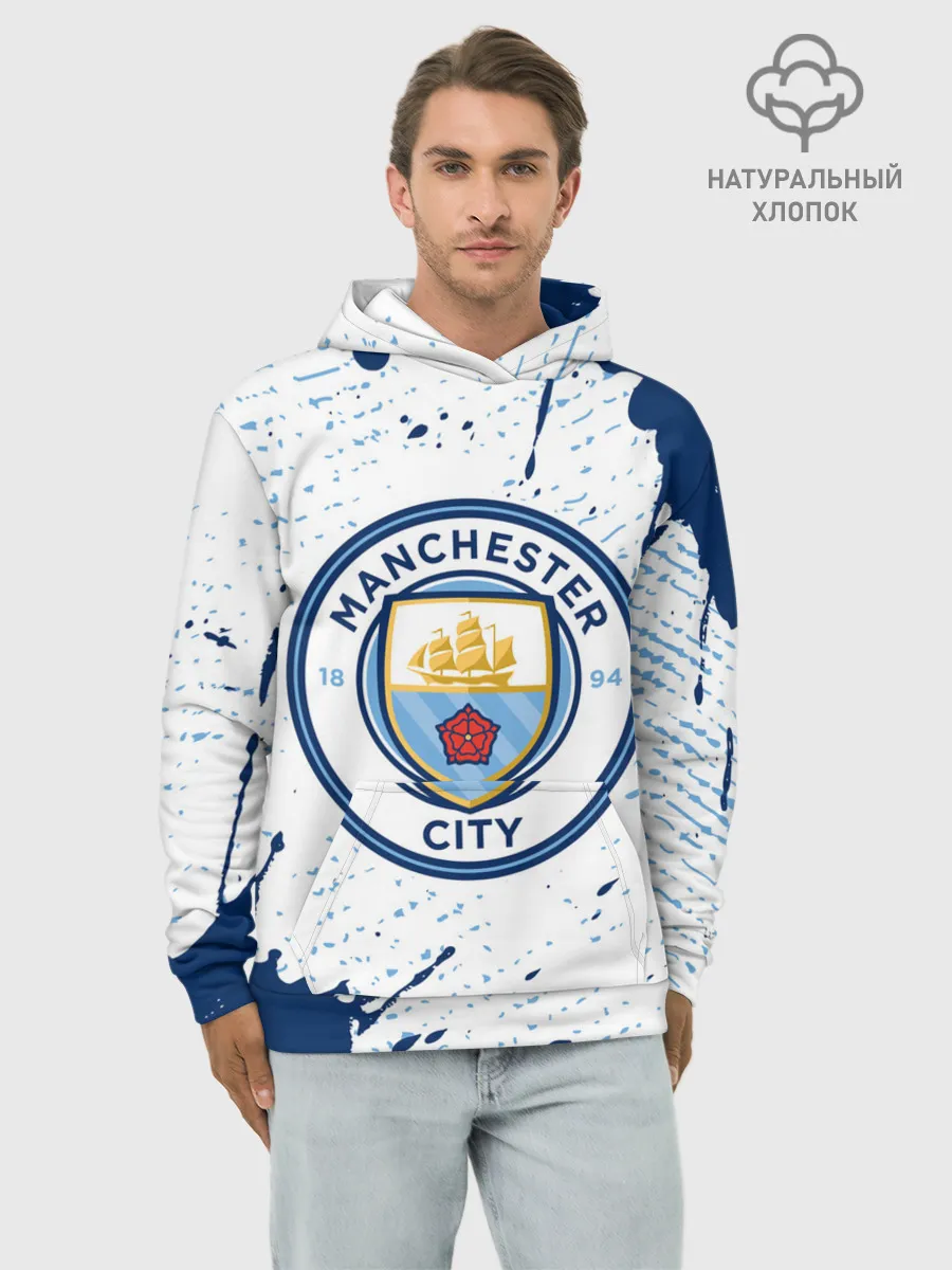 Худи мужской база хлопок / MANCHESTER CITY Манчестер Сити
