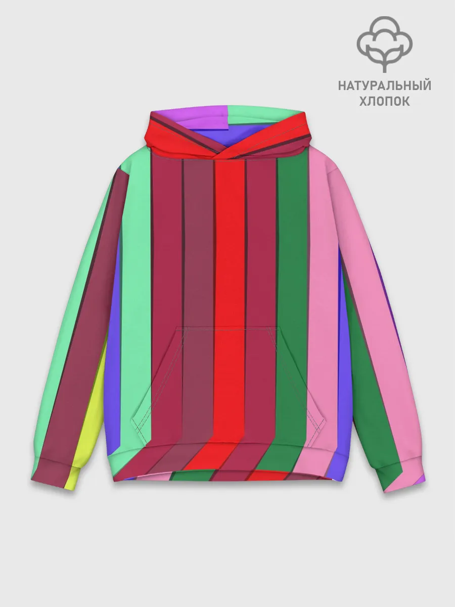 Худи мужской база хлопок / радуга