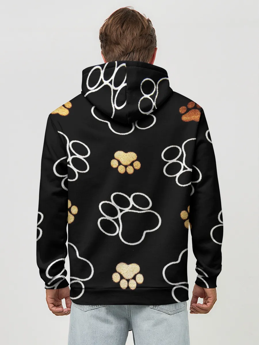 Худи мужской база хлопок / Лапки