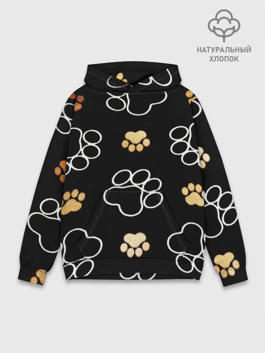 Худи мужской база хлопок / Лапки