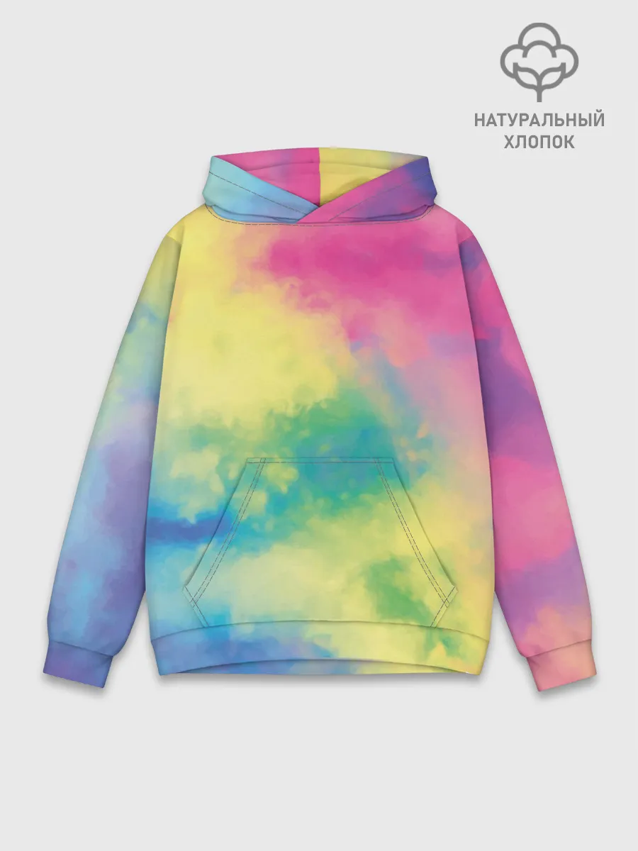 Худи мужской база хлопок / Tie-Dye