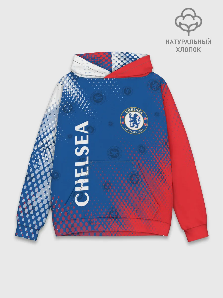 Худи мужской база хлопок / CHELSEA F.C. / ЧЕЛСИ