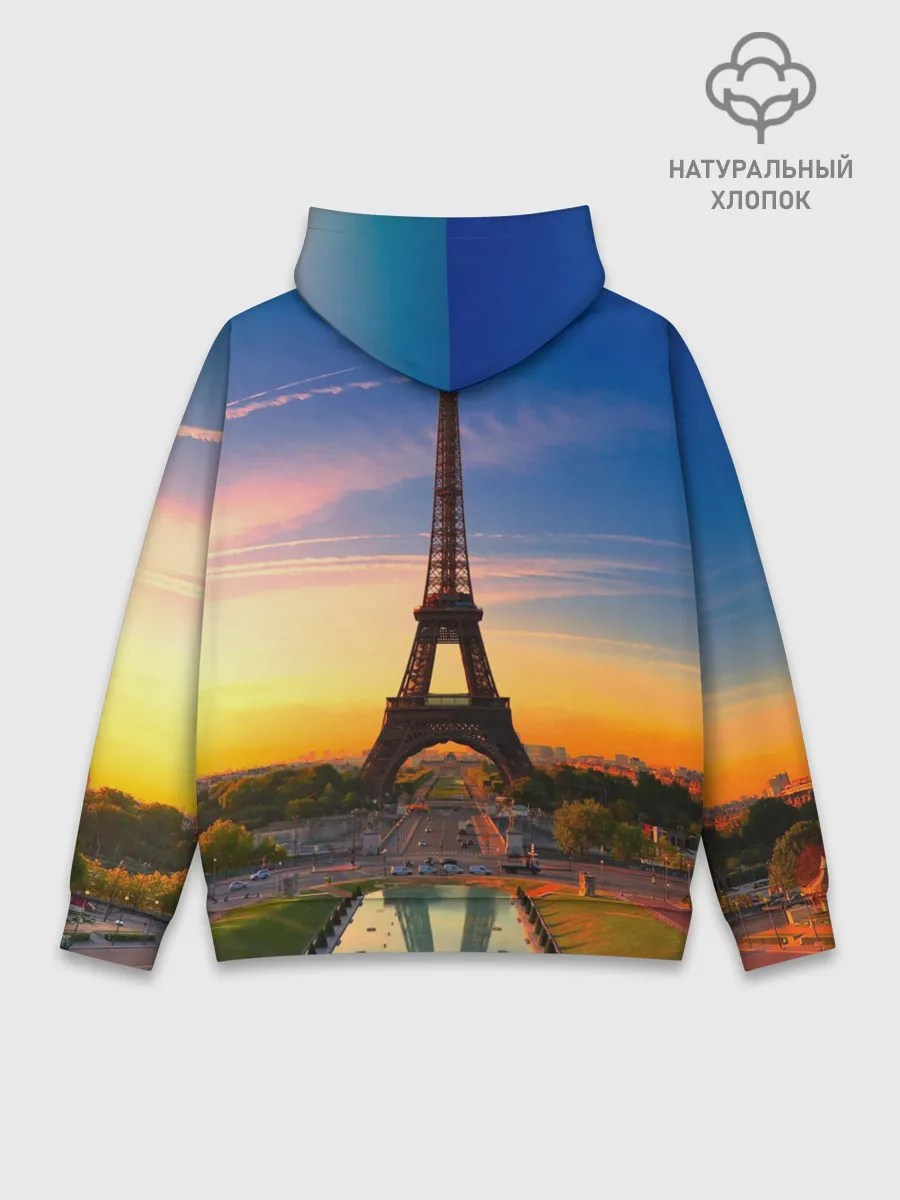 Худи мужской база хлопок / Эйфелева башня
