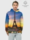 Худи мужской база хлопок / Эйфелева башня