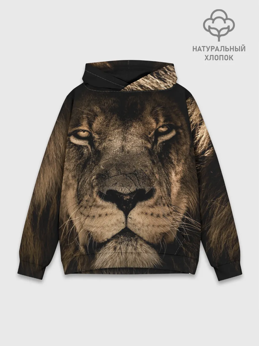 Худи мужской база хлопок / Лев