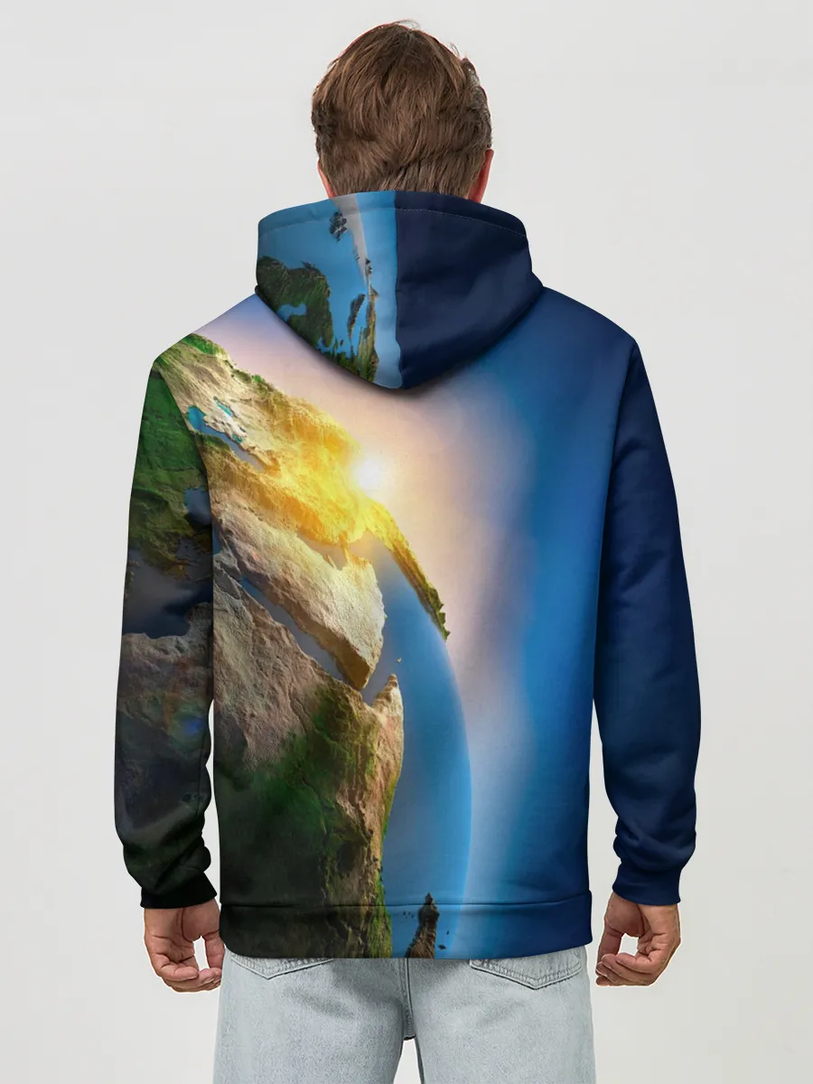 Худи мужской база хлопок / Планета Земля