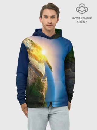 Худи мужской база хлопок / Планета Земля