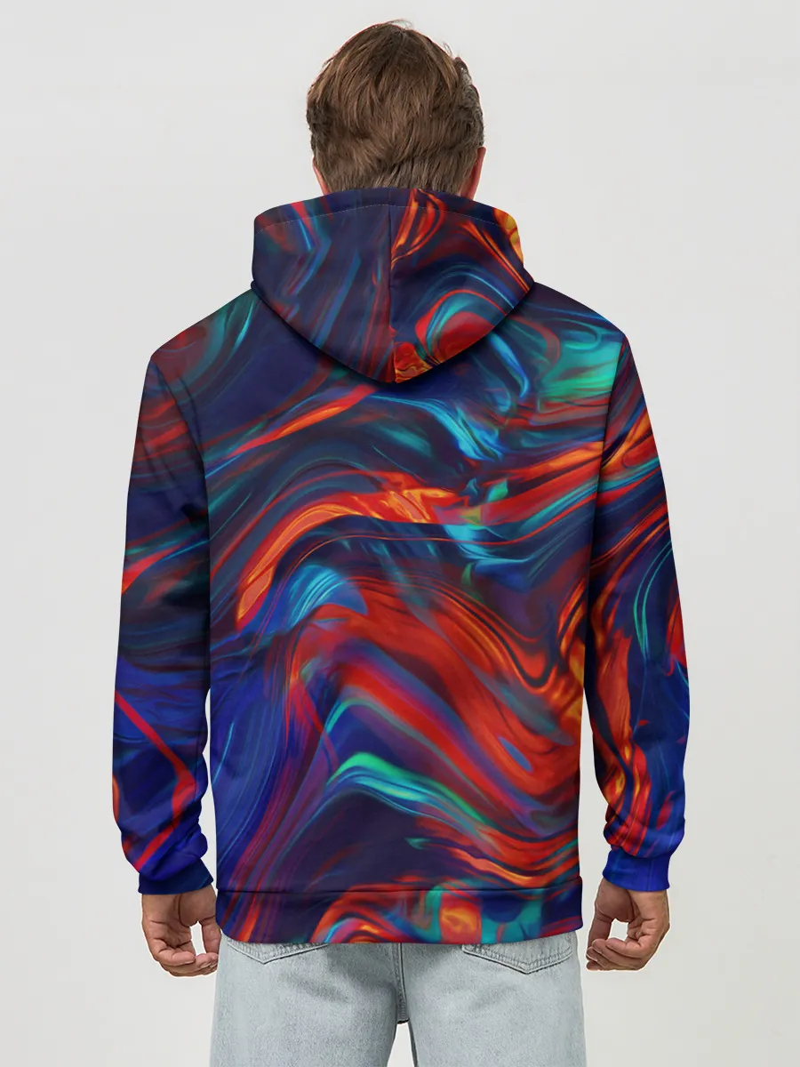 Худи мужской база хлопок / Абстракция краски