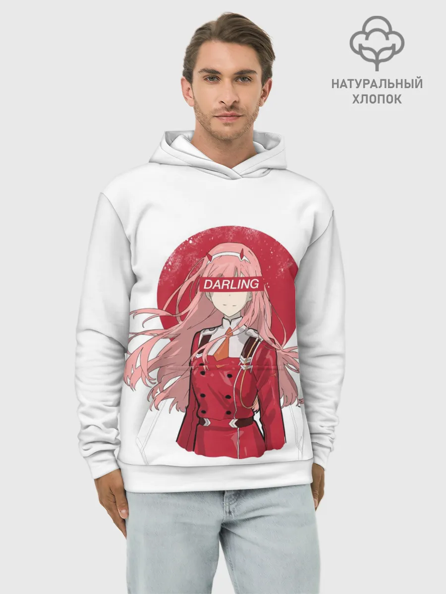 Худи мужской база хлопок / Darling Zero Two White