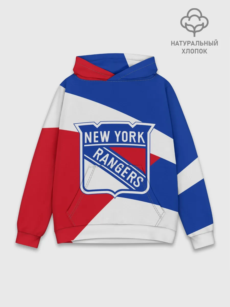 Худи мужской база хлопок / Нью-Йорк Рейнджерс
