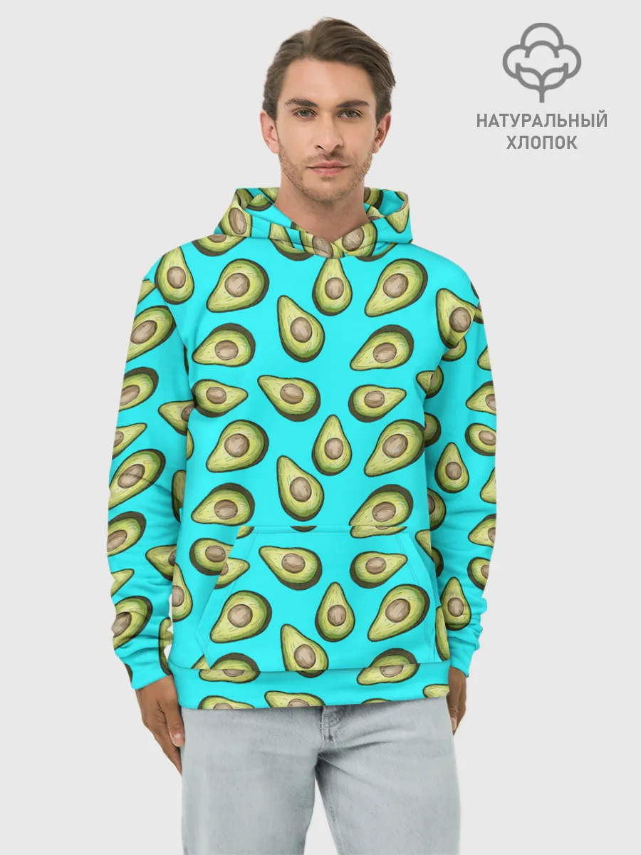 Худи мужской база хлопок / Авокадо