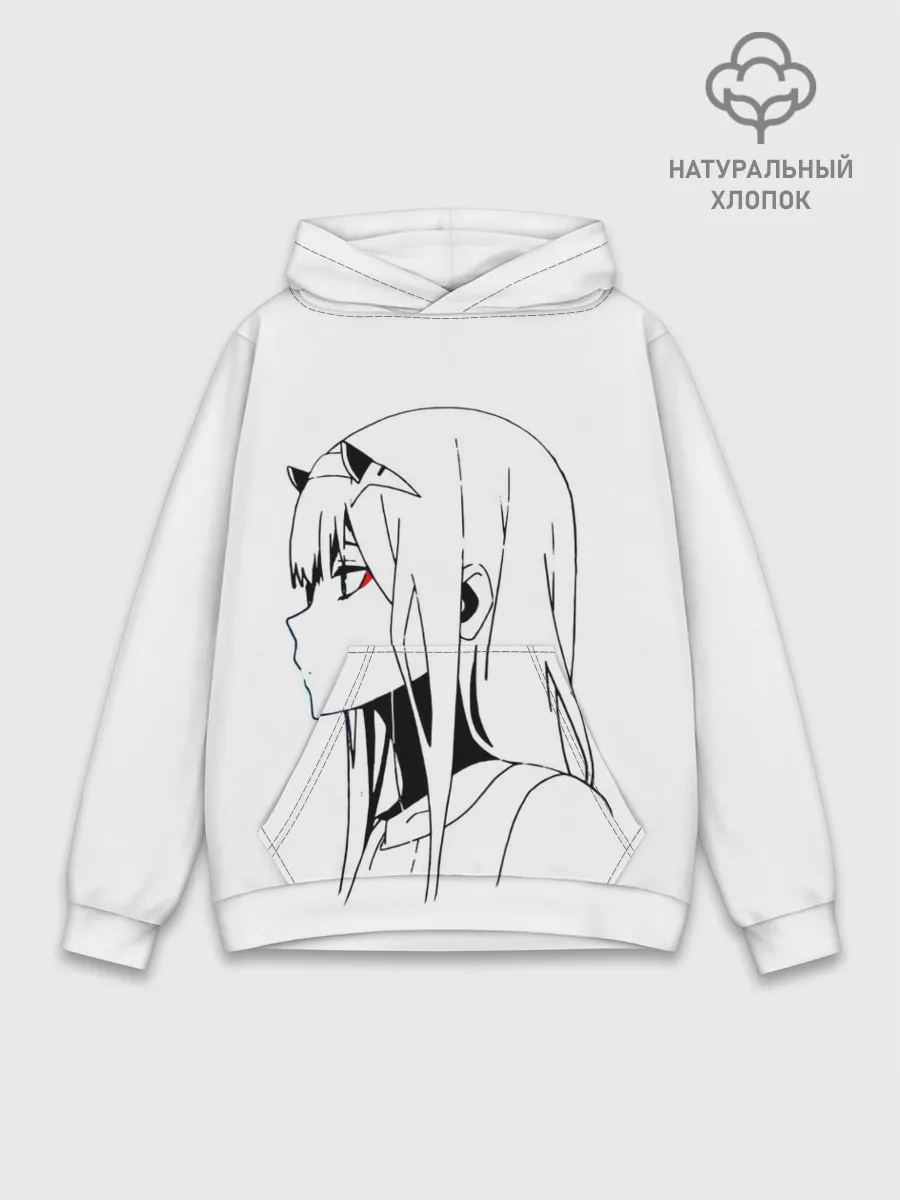 Худи мужской база хлопок / Ноль Два. Контур