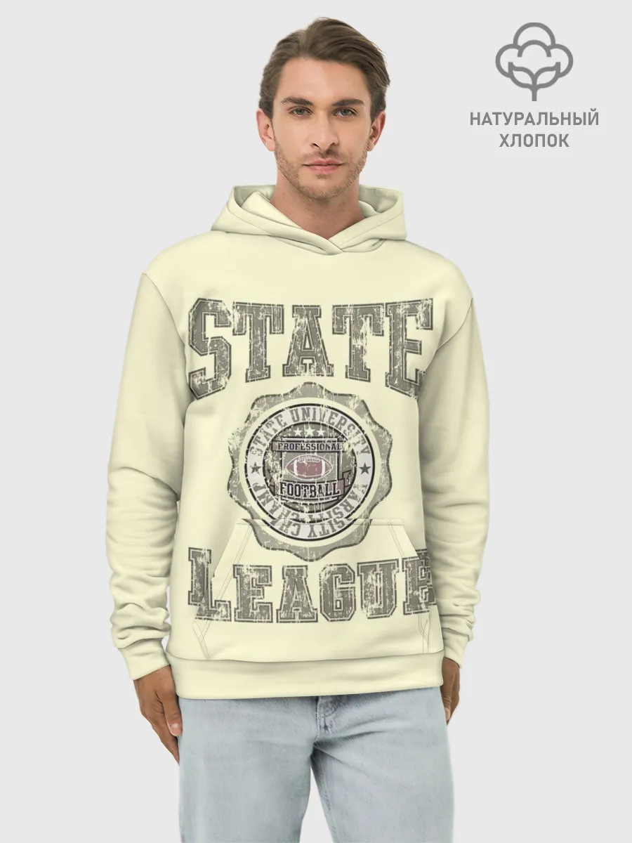 Худи мужской база хлопок / State League